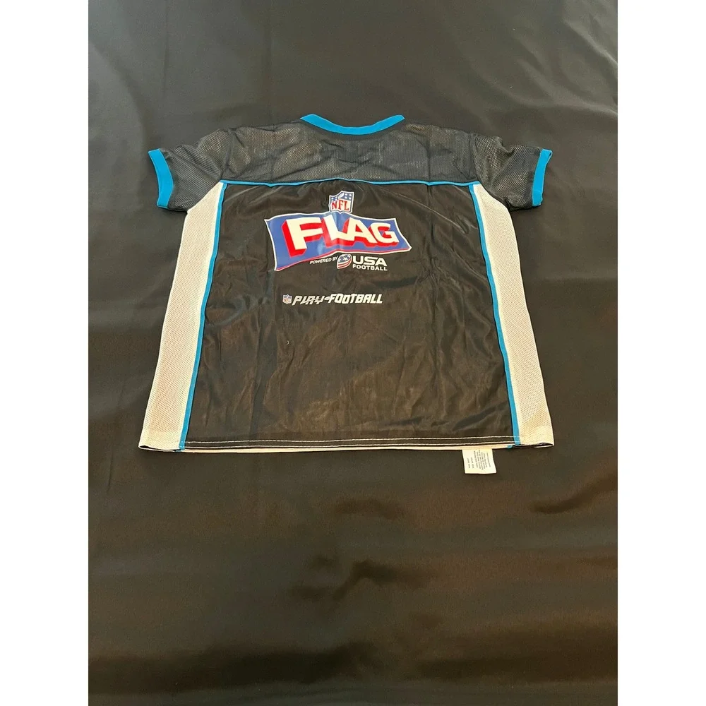 Carolina Panthers NFL Youth XL Jersey Black Blue Mesh‎ V-Neck BDA 547683